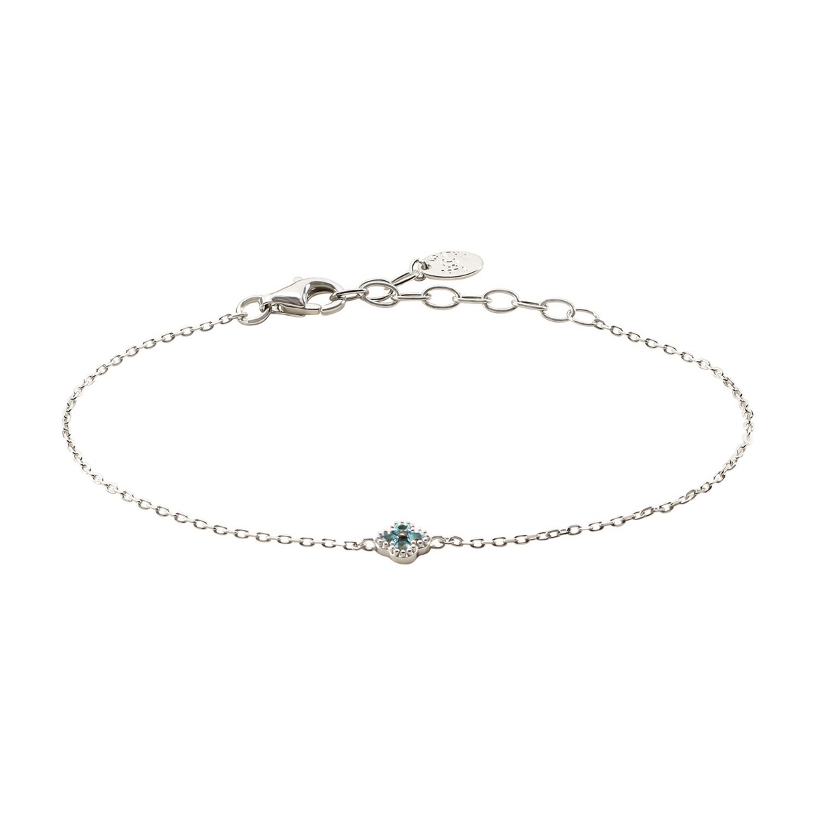 Bracelet Agatha Beloved argent fleur oxydes