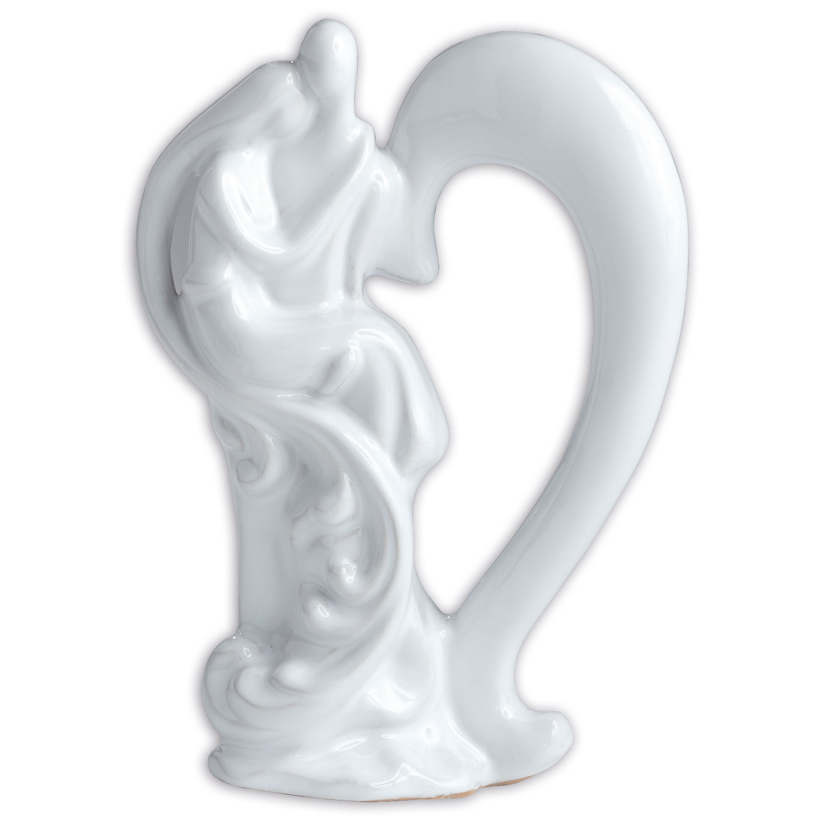 Dekopaar - weiß - Herz - 20 cm