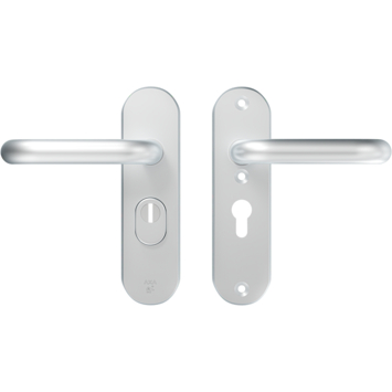 AXA veiligheidsbeslag Oval achterdeur aluminium kortschild met SKG 3-sterren 52 mm
