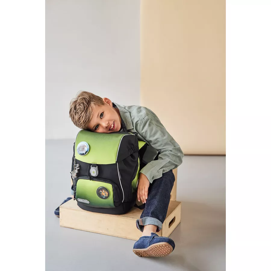 Belmil Schulranzen Premium Comfy Plus Set 5-teilig Black Green