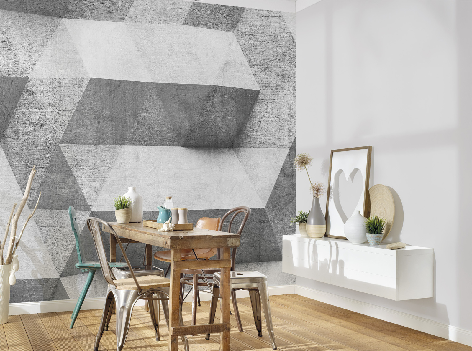 Fototapete DESIGNWALLS - grau - 3D-Art - 2,55 Meter