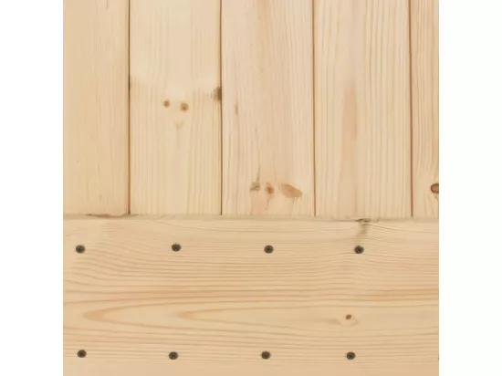 Porte coulissante et kit de quincaillerie 80x210 cm pin massif