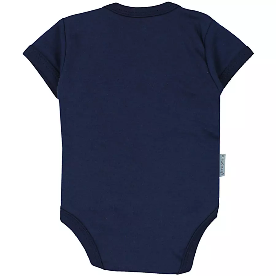 TupTam Baby Jungen Kurzarm Wickelbody 5er Set dunkelblau