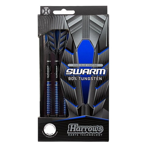 Dardos Harrows Swarm Vivid Blue com ponta de aço 90% 26g