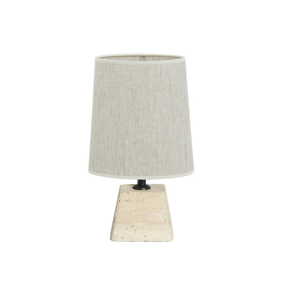 Tafellamp Kardan/Breska - Zand/Wit - 21x17,5x42cm
