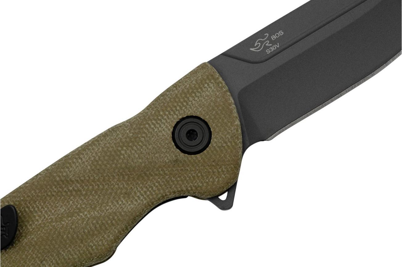 Buck Sprint Ops 0843GRS Green Canvas Micarta, zakmes