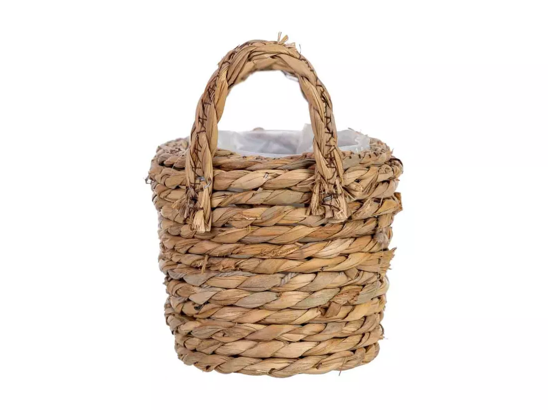 Panier ovale en corde avec anses 24x15x12h cm