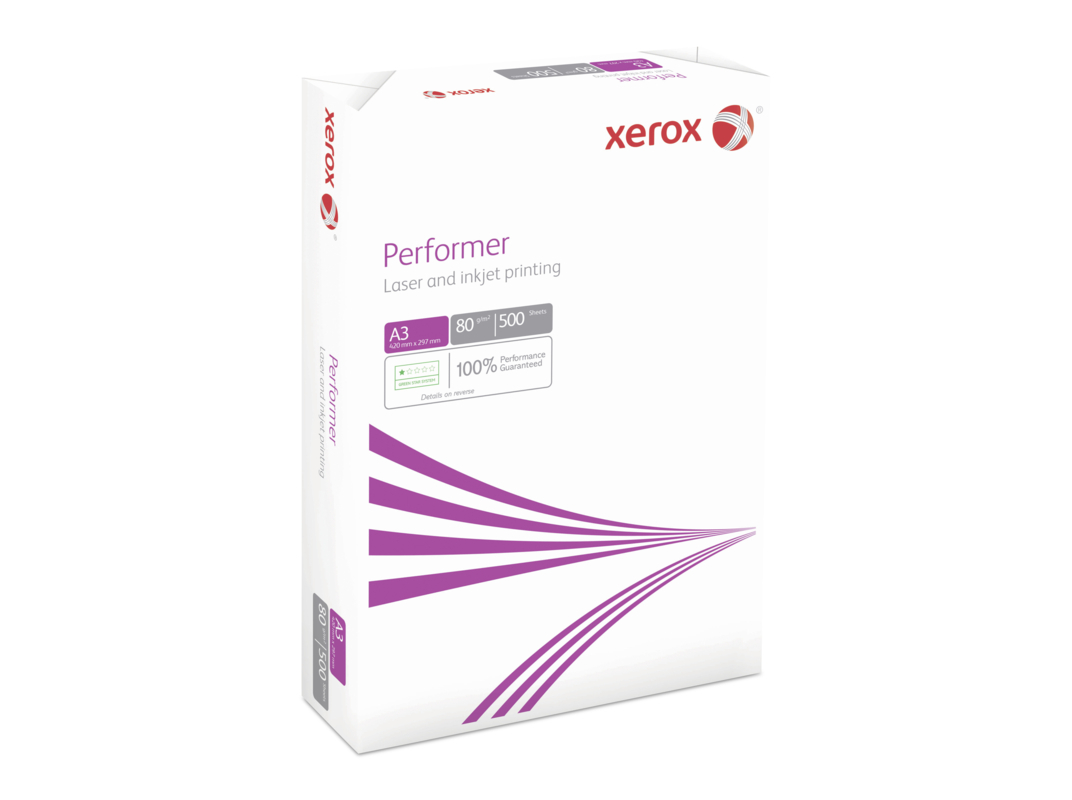 RESMA PAPEL A3 XEROX PERFORMER 80G BRANCO 500 FOLHAS
