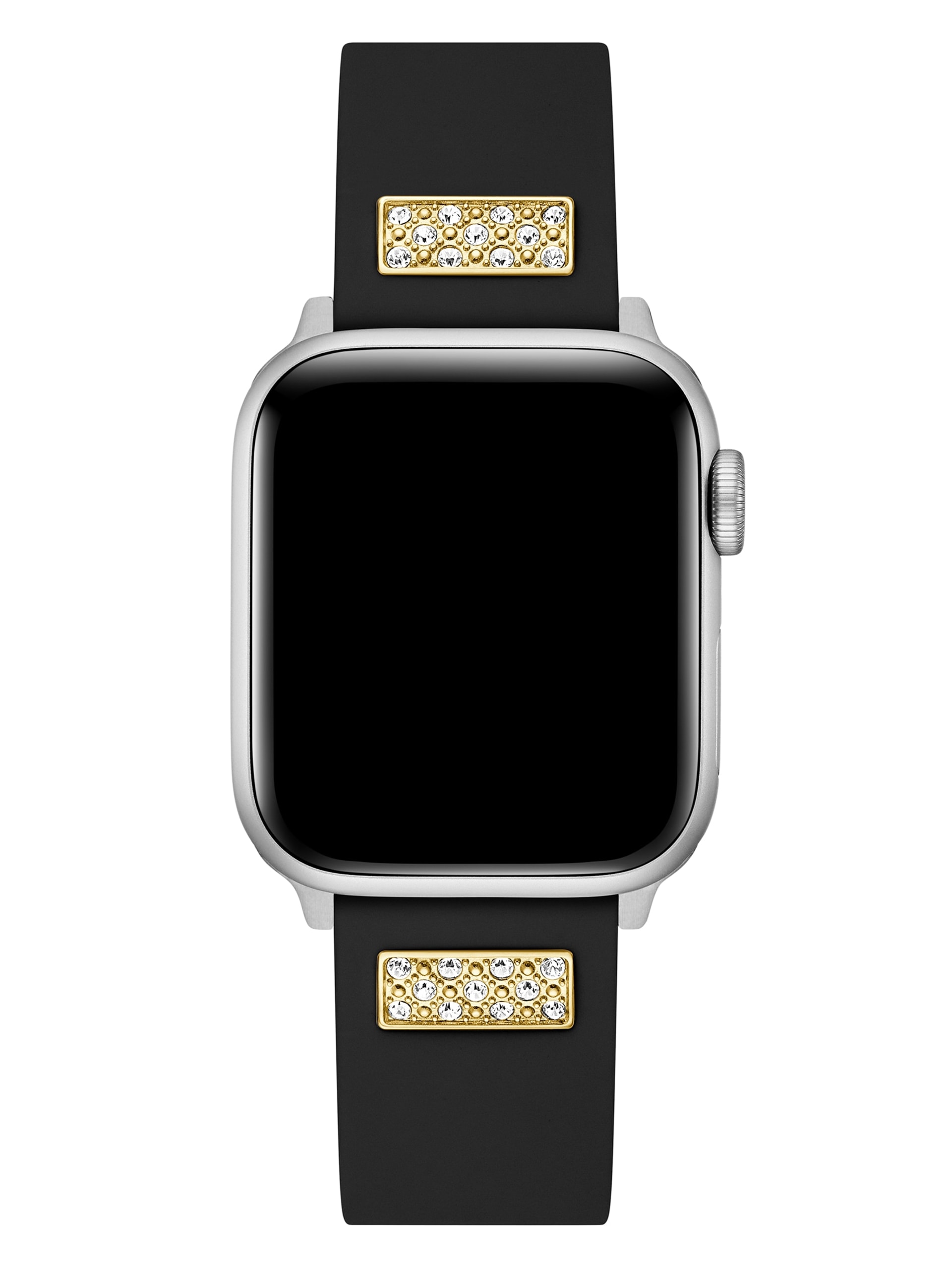 Pulseira de silicone preta com strass para Apple Watch® de 38 a 40 mm