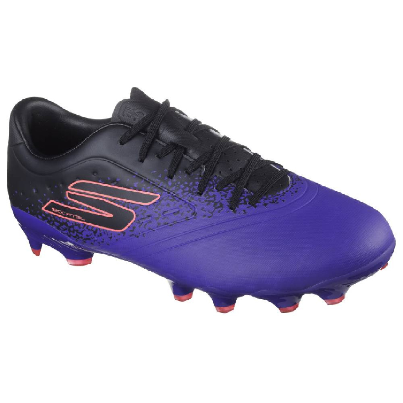 Skechers Razor 1.5 Academy Gras Voetbalschoenen (FG) Paars Zwart Oranje