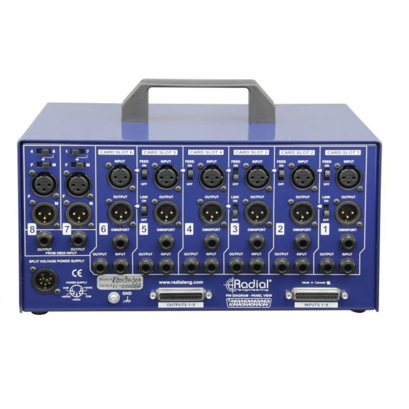 Radial Sixpack Workhorse rack voor 500-serie 6 slots met handvat