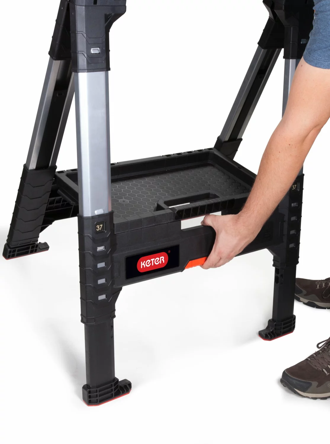 Keter 238271 Lumberjack zaagbok - Kunststof - Zwart - draagcapaciteit 675 kg - 1 stuk