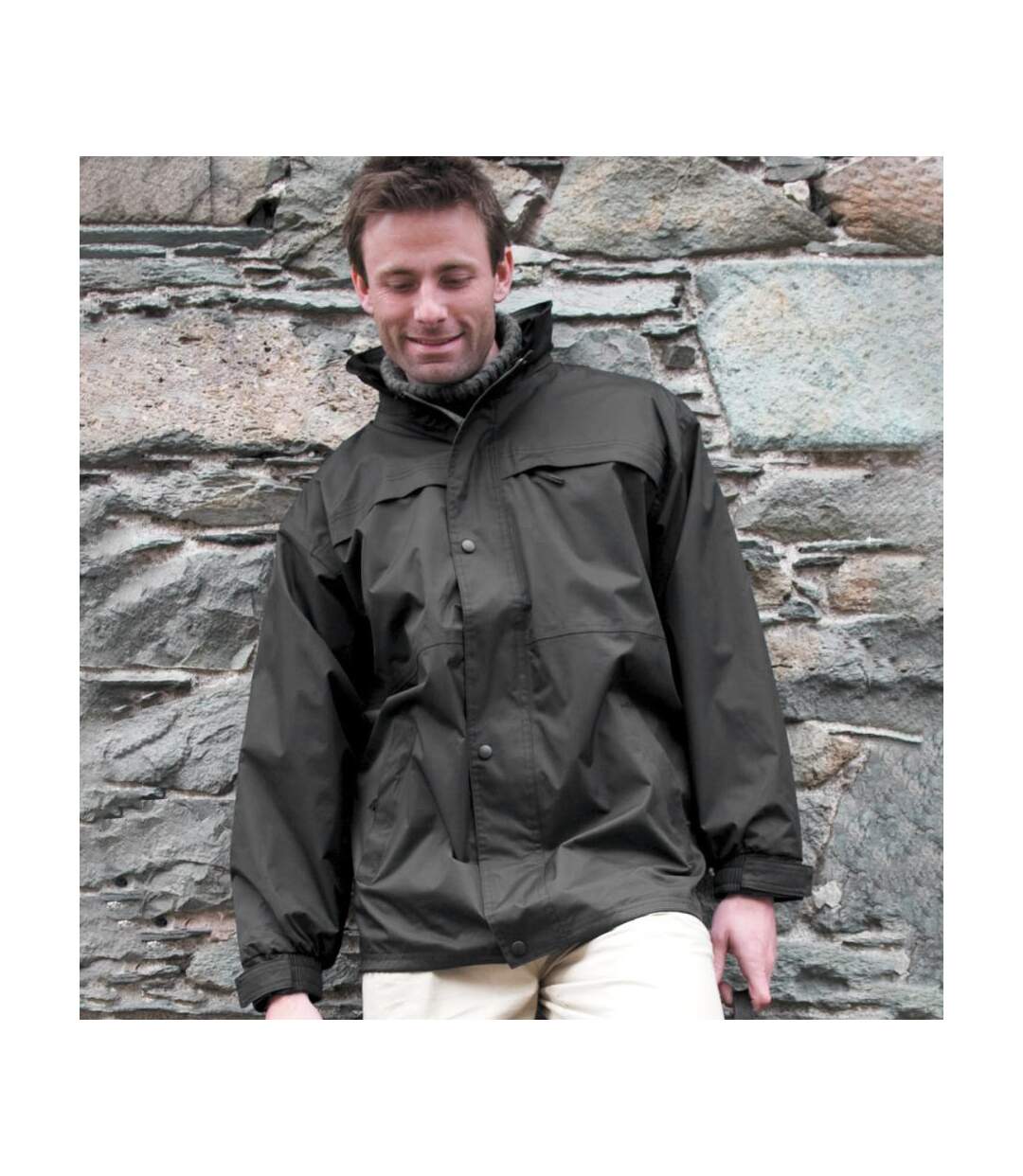 Result - Veste imperméable coupe-vent - Homme (Noir/Gris) - UTBC929