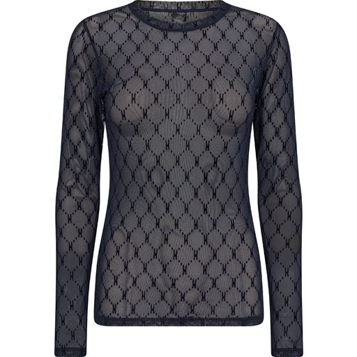 Hype The Detail Mesh Bluse, Navy, XL