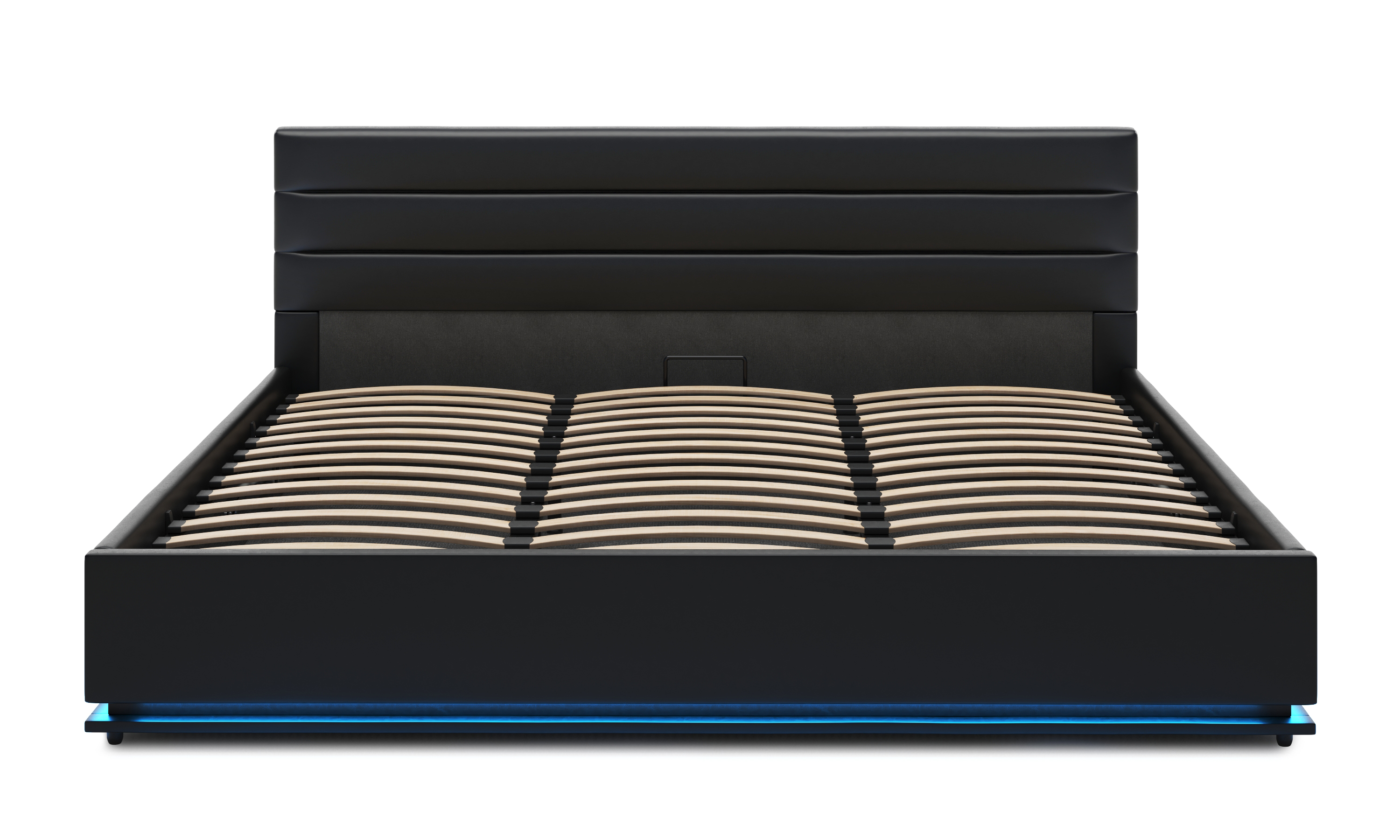 Lederbett LED STARDUST 180 x 200 cm schwarz