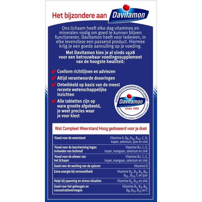 Davitamon Compleet Weerstand Forte 50 Kauwtabletten