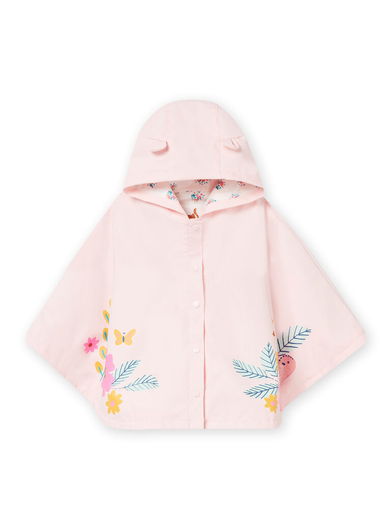 Cape rose poudré bébé fille