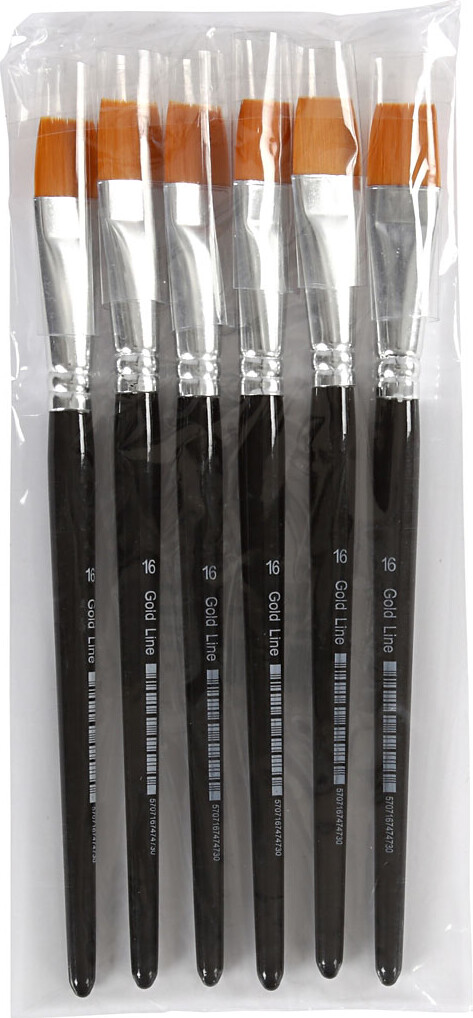 Gold Line Pensler - Nr. 16 - L 19 CM - B 17 MM - 6 Stk