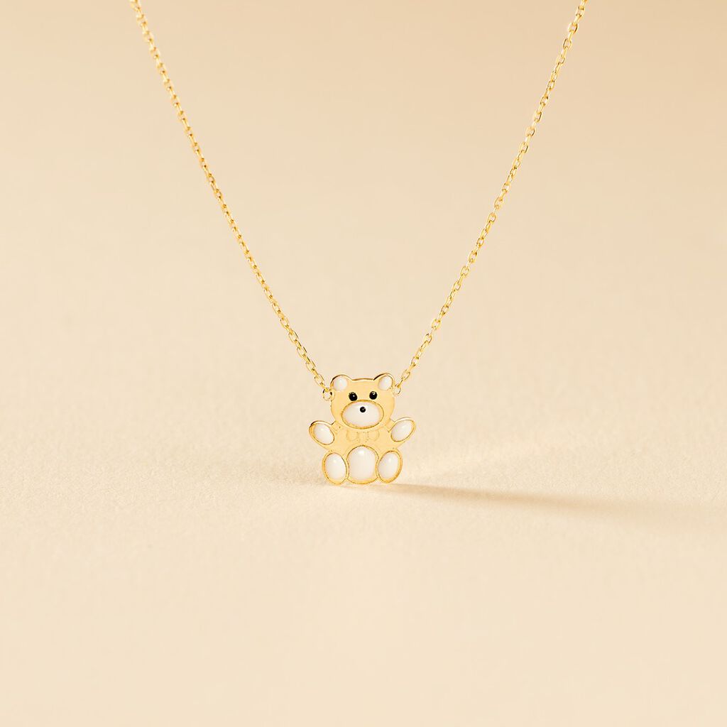 Collier Mae Ourson Or Jaune