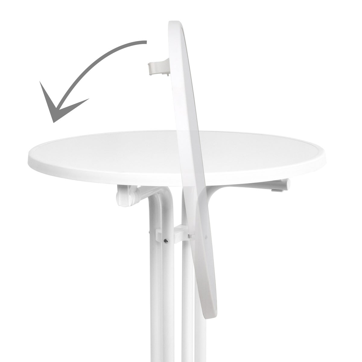 Beautissu Sylt statafel Ø 70 cm wit