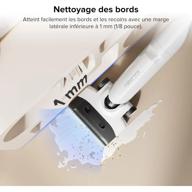 Roborock Flexi Lite Humides & Sèches Aspirateur Balai sans Fil 17,000Pa, FlatReach™ pour Un Nettoyage en Profondeur, Nettoyage des Bords, Autonettoyant & Séchage Automatique, Conception légère