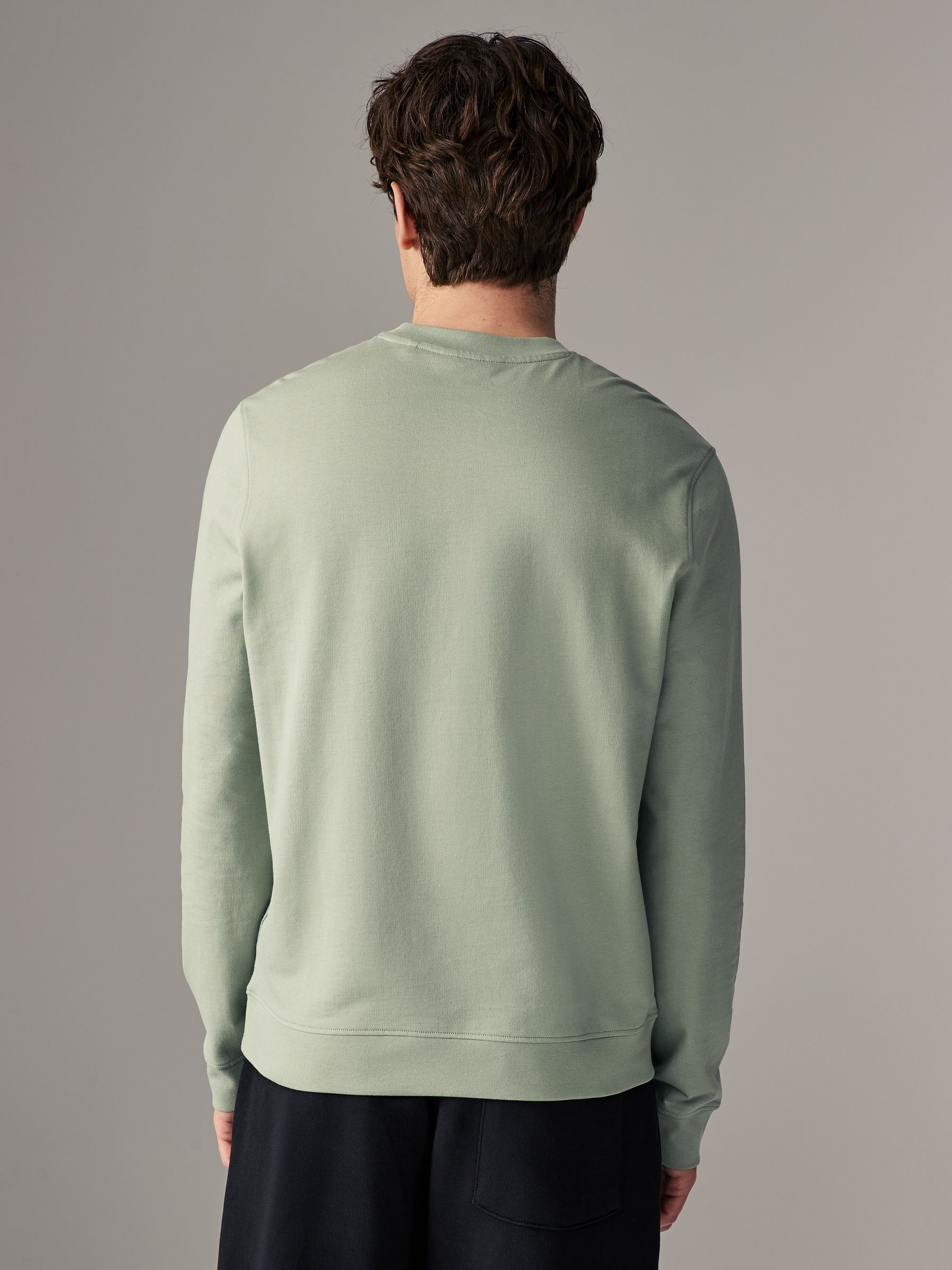 Grijs-groen - Dun sweatshirt met ronde hals