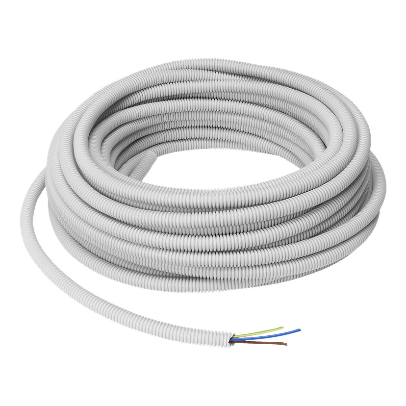 Fleksislange med kabel 16/FQ 3G1,5 50 m Ø 16 mm