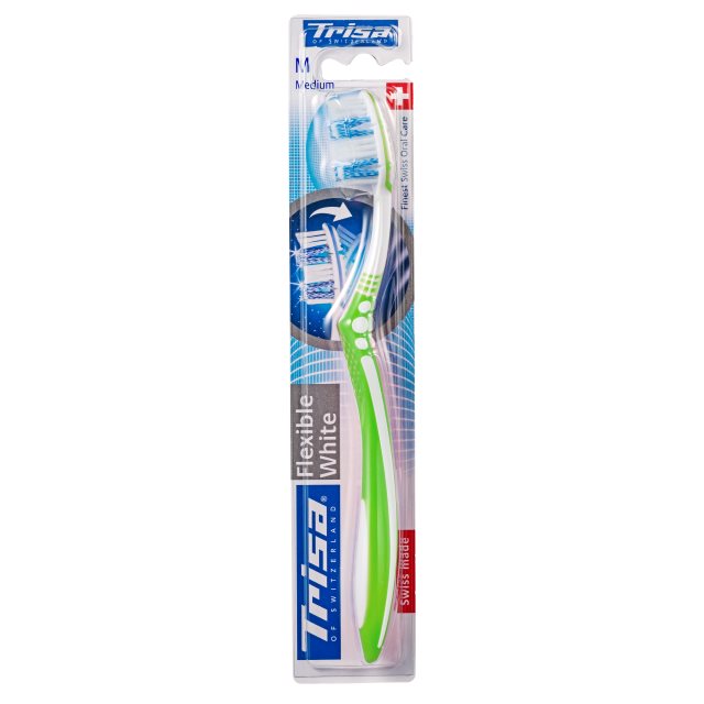 TRISA Flexible White Zahnbürste medium 1 Stk