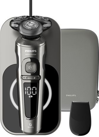 Philips SHAVER Series 9000 SP9860/13 scheerapparaat Roterend scheerapparaat Trimmer Zwart, Metallic