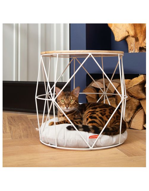 Beeztees Metalen Kattenmand Kuja - Kattenmand - Ø40x40 cm Wit
