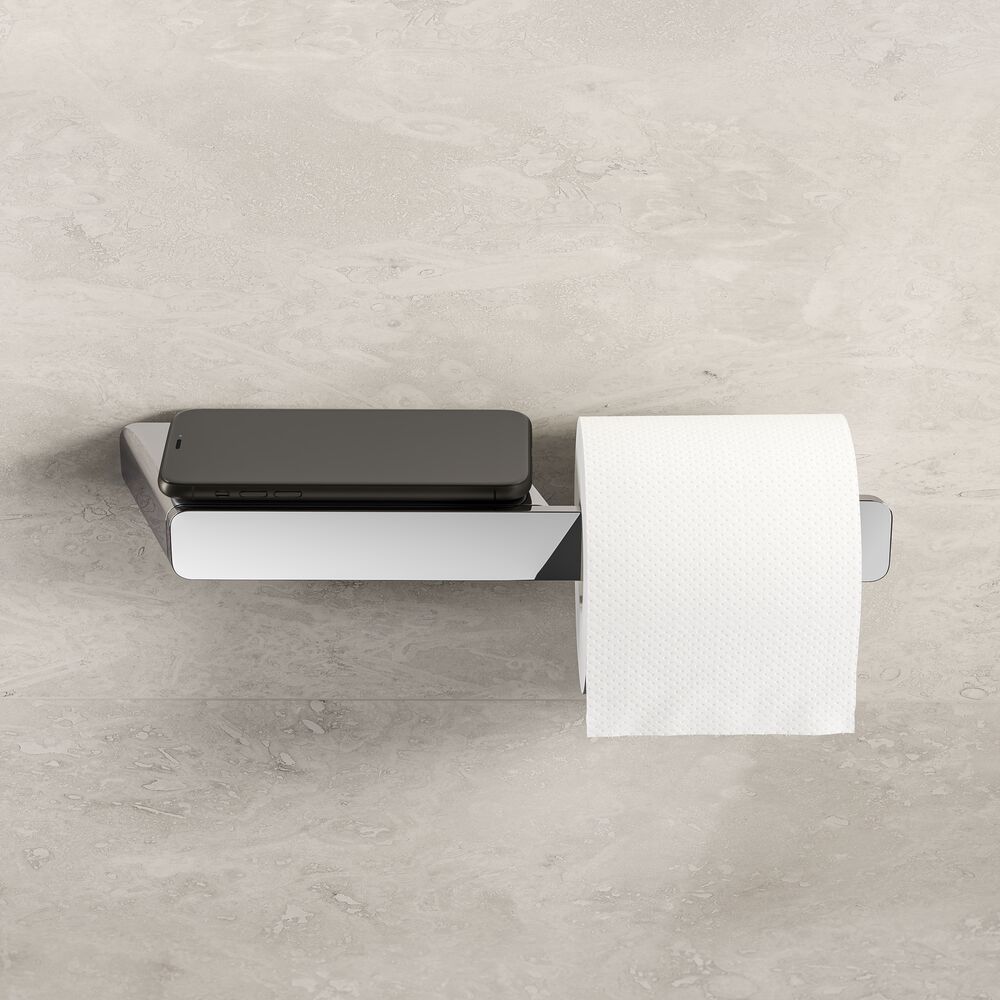 Geesa Shift toiletrolhouder zonder klep met planchet chroom
