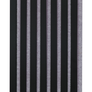 Kleurstaal lattenwand Decowall Acoustic zwart 18x30cm
