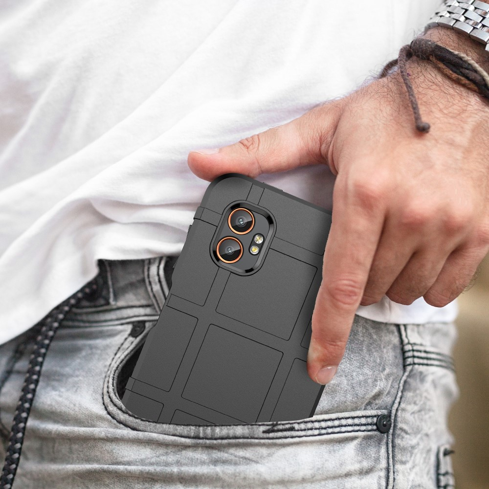 Samsung Galaxy Xcover7 Pro Outdoor Gummi Schutzhülle Anti-Shock - Schwarz
