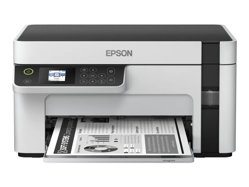 Epson EcoTank ET-M2120 - Multifunktionsprinter - S/H - blækprinter - A4/Legal (medie) - op til 15 spm (udskriver) - 150 ark - USB, Wi-Fi - hvid