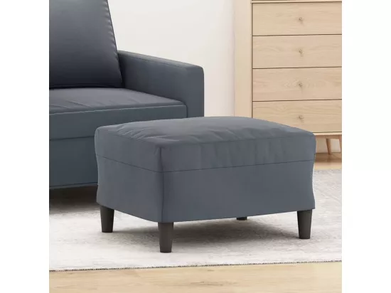Repose-pied Gris foncé 60x50x41 cm Velours