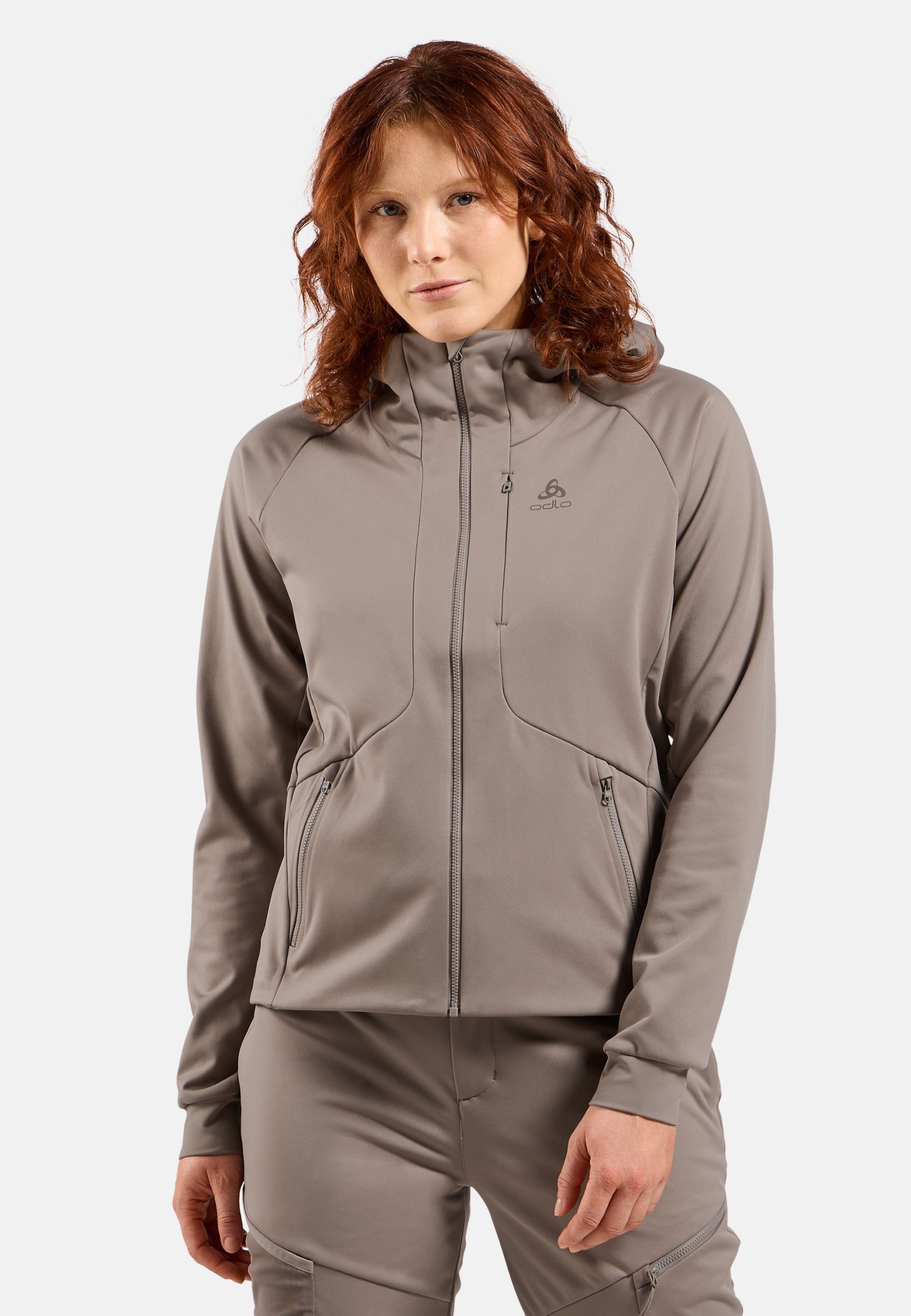 Winddichte Zeroweight X-Warm Langlaufjacke in cinder