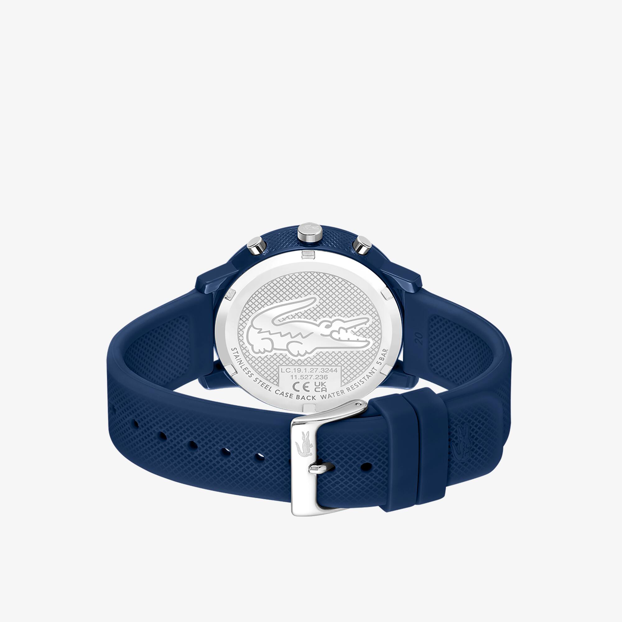 LACOSTE 12.12 Chronograph aus blauem Silikon Uhren - Weiss - Lacoste - Herren