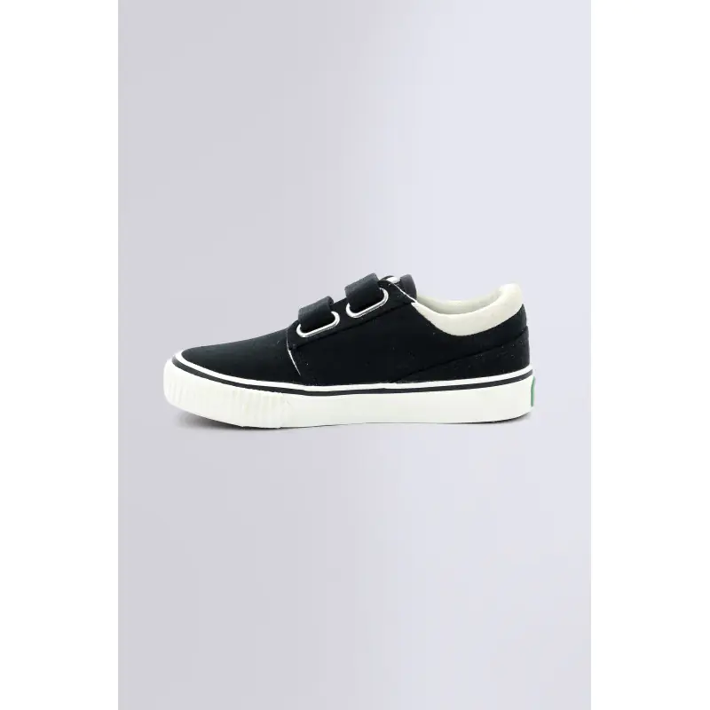 Kickslido Noir blanc BASKETS BASSES Textile Mixte