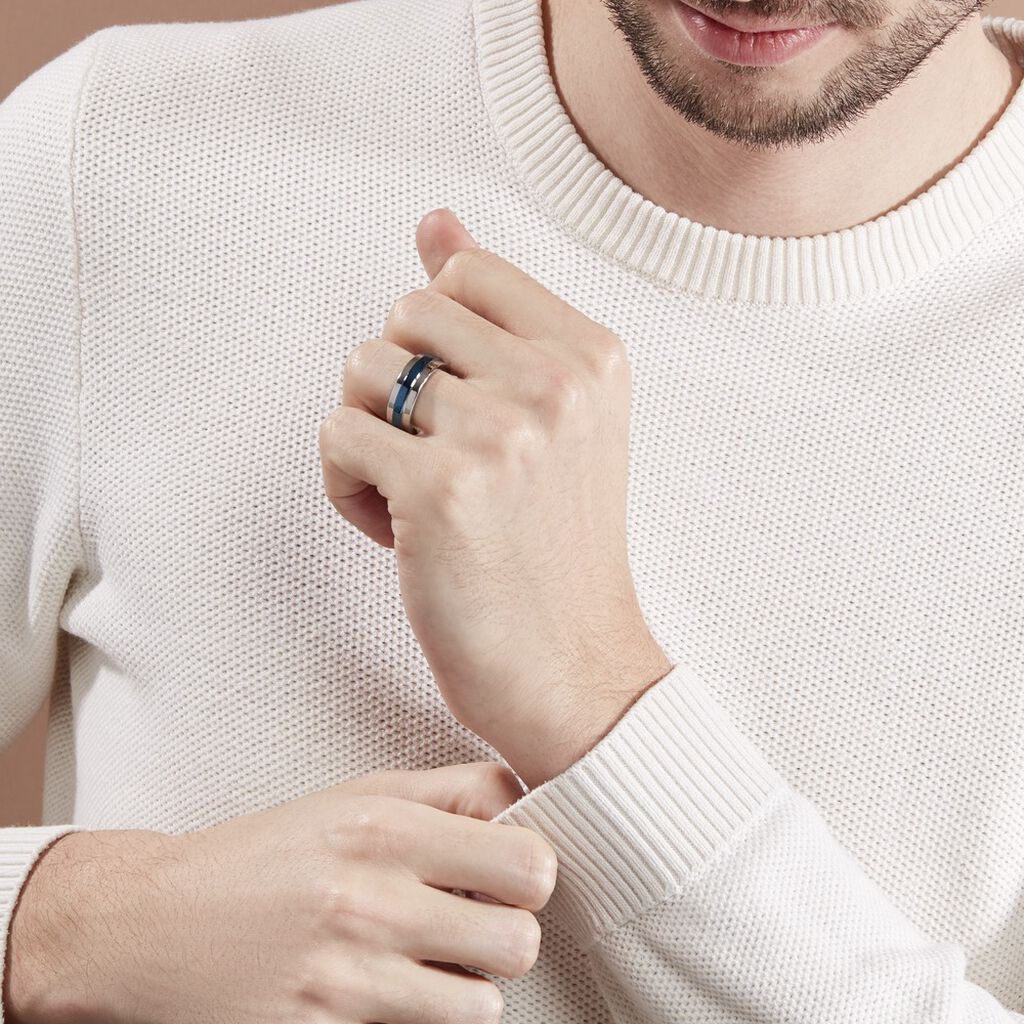 Bague Ioann Acier Bicolore