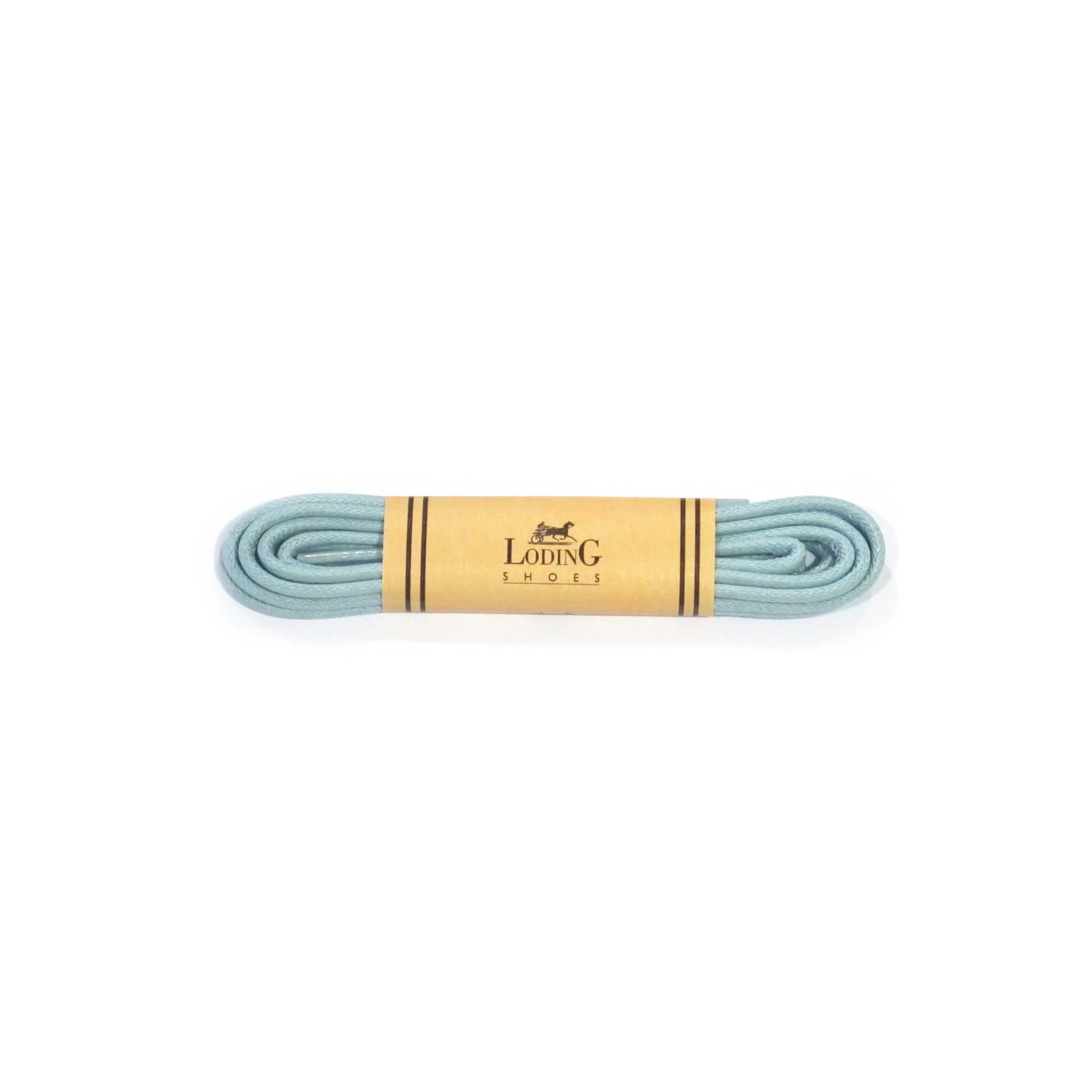 Lacets bleu ciel ronds en coton ciré