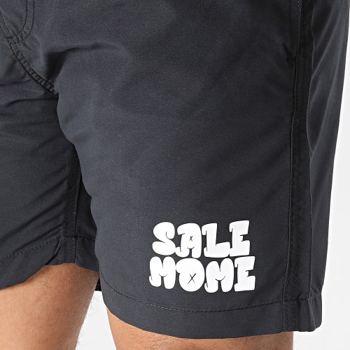 Short De Bain Graffiti Noir Blanc