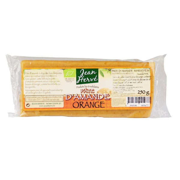 Pâte d'amande à l'orange confite -  bio