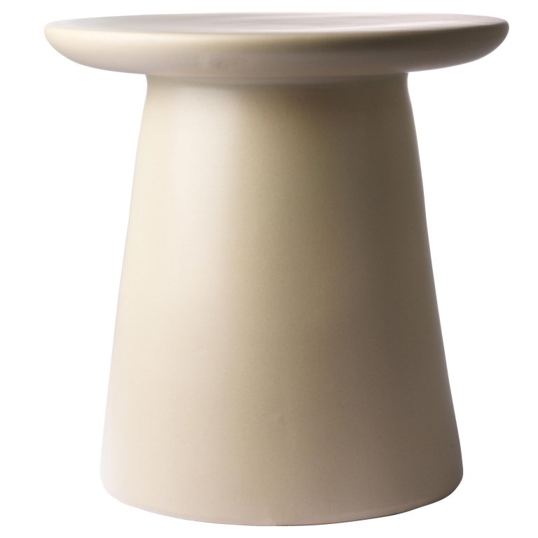 HKliving Earthenware bijzettafel Ø40 Cream