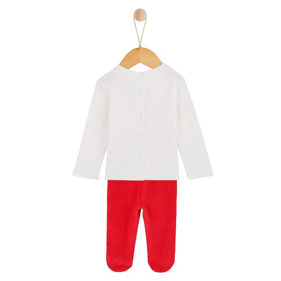 Noël Pyjama 2 pièces   rouge et blanc        de               P'tit bisou