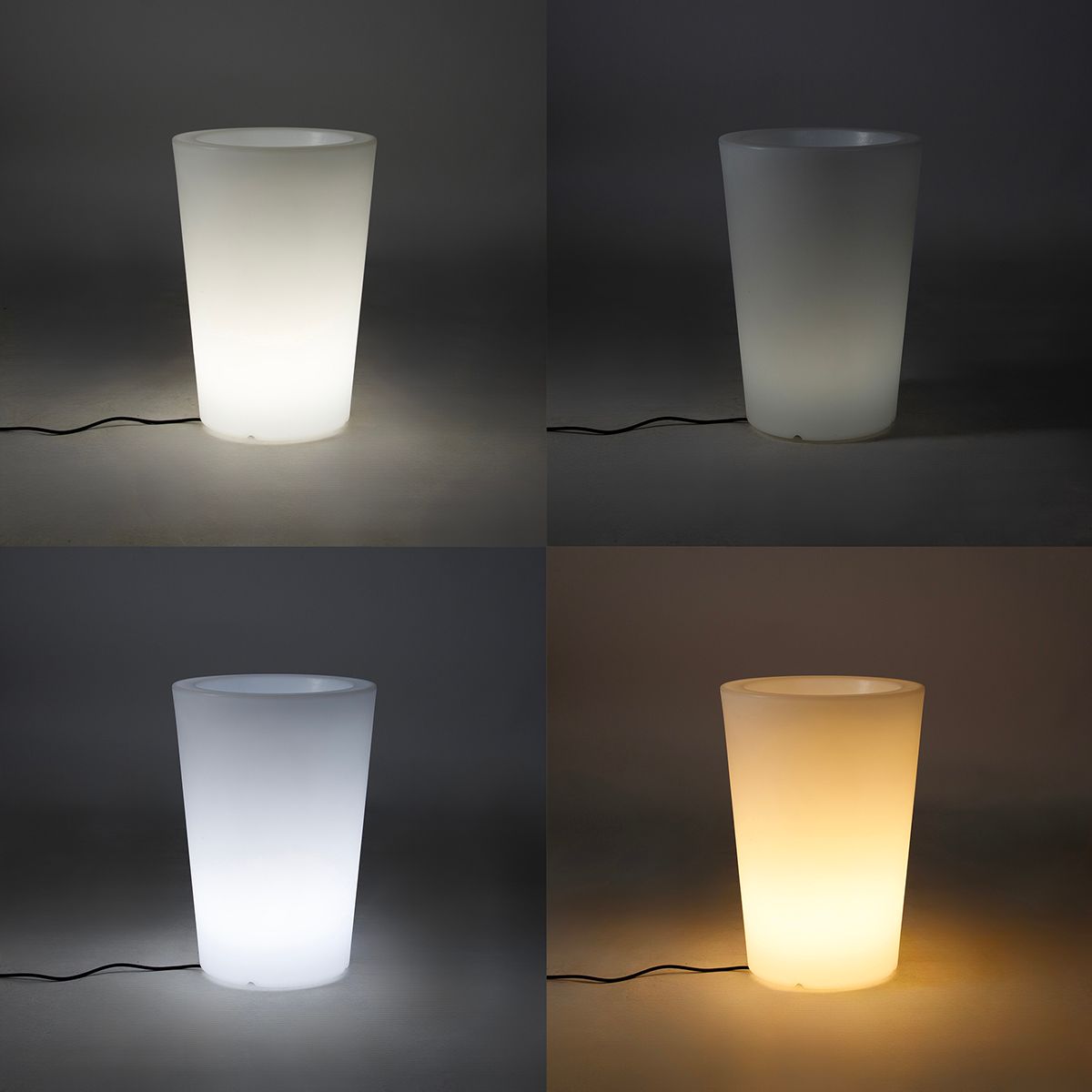 Smart buiten vloerlamp bloempot wit IP65 incl. LED Wifi A60 - Verano