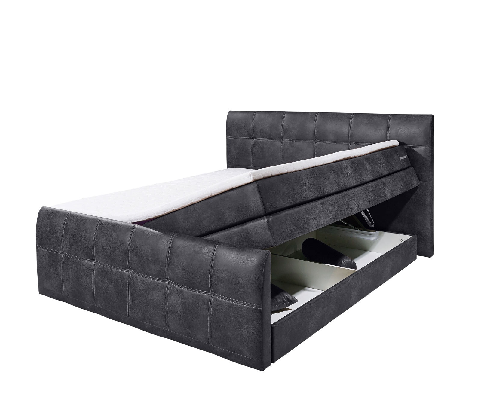 Boxspringbett NILS 180 x 200 cm anthrazit