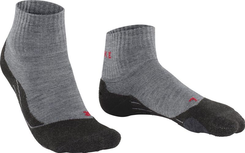 FALKE Wandelsokken TK2 Explore Short - Grijs - Wol - 1 Paar