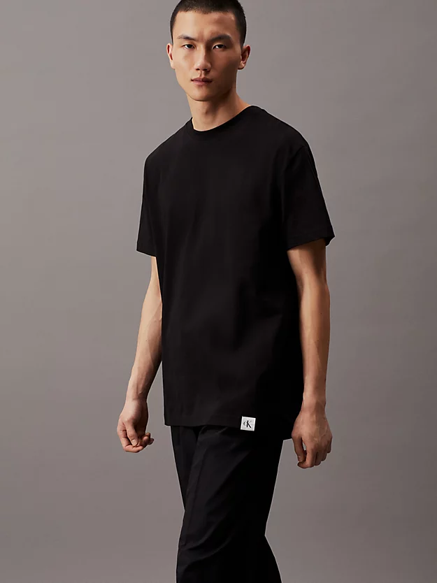Camiseta longa de algodão com modelagem relaxada