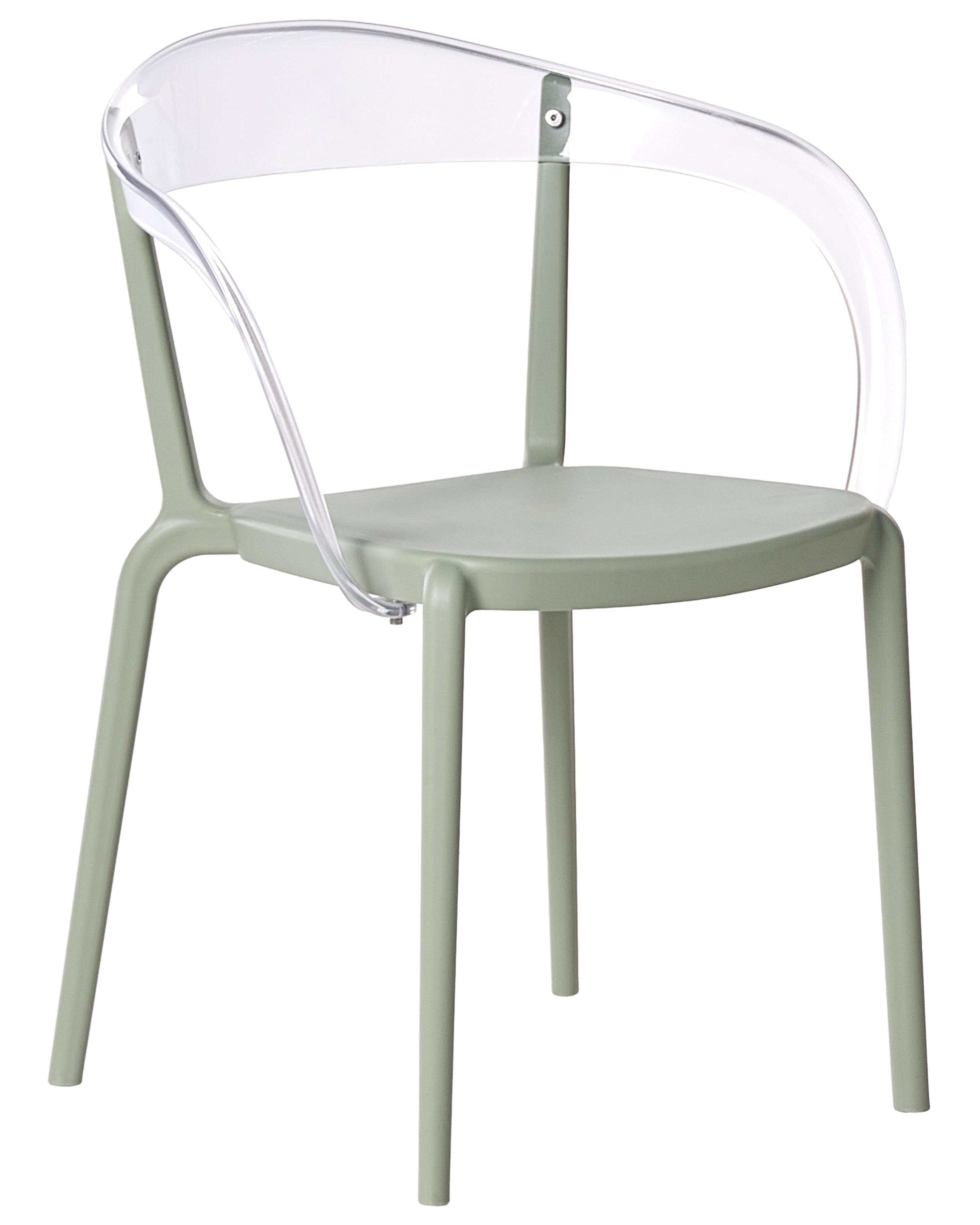 Set van 4 tuinstoelen MALEVIZI stapelbaar Lichtgroen