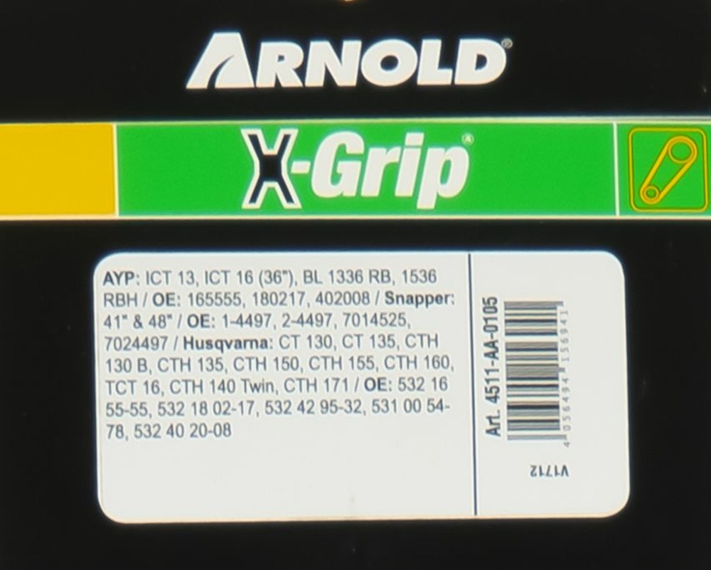 Courroie hexagonale x-grip de type aa 105